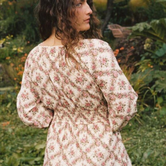 Christy Dawn Venus Dress sz S NWT in Ivory Rose Lattice - Picture 3 of 13